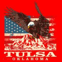 American Flag Eagle Tulsa Patriotic Oklahoma Patriotism Gift Santa Hat thumb 1