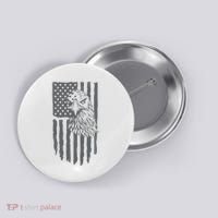 American Flag Eagle Patriot Button thumb 0