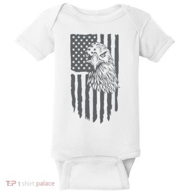 American Flag Eagle Patriot Baby Bodysuit