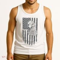 American Flag Eagle Patriot Tank Top thumb 3