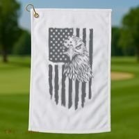 American Flag Eagle Patriot Golf Towel thumb 1