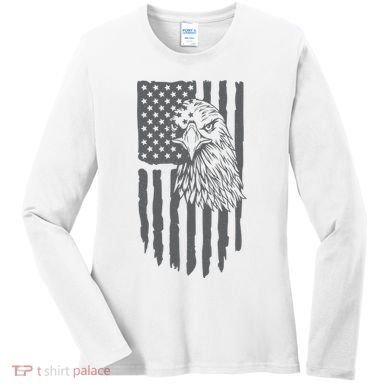 American Flag Eagle Patriot Women's Long Sleeve Shirt