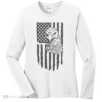 American Flag Eagle Patriot Women's Long Sleeve Shirt thumb 0