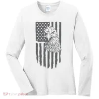 American Flag Eagle Patriot Women's Long Sleeve Shirt thumb 0