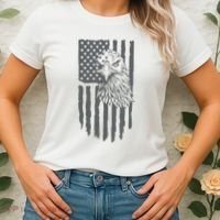 American Flag Eagle Patriot Women's T-Shirt thumb 2