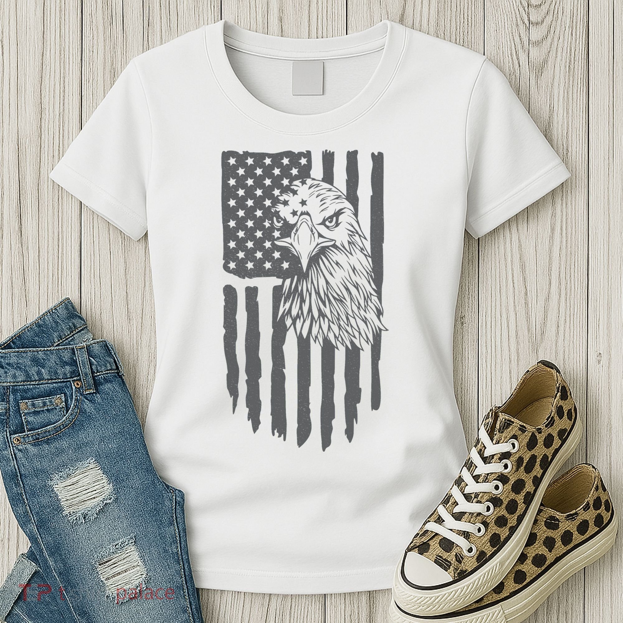 American Flag Eagle Patriot Women's T-Shirt