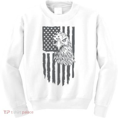 American Flag Eagle Patriot Kids Sweatshirt