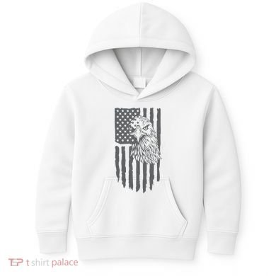 American Flag Eagle Patriot Kids Hoodie