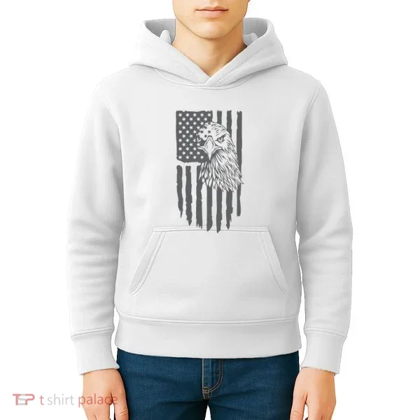 American Flag Eagle Patriot Kids Hoodie