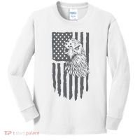 American Flag Eagle Patriot Kids Long Sleeve Shirt thumb 0