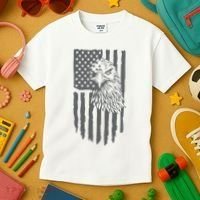 American Flag Eagle Patriot Kids T-Shirt thumb 3