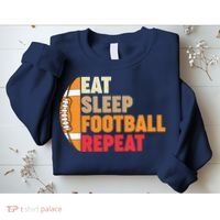 American Football Eat Sleep Football Repeat Sweatshirt thumb 2