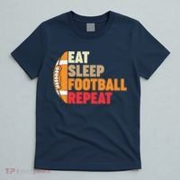American Football Eat Sleep Football Repeat T-Shirt thumb 5