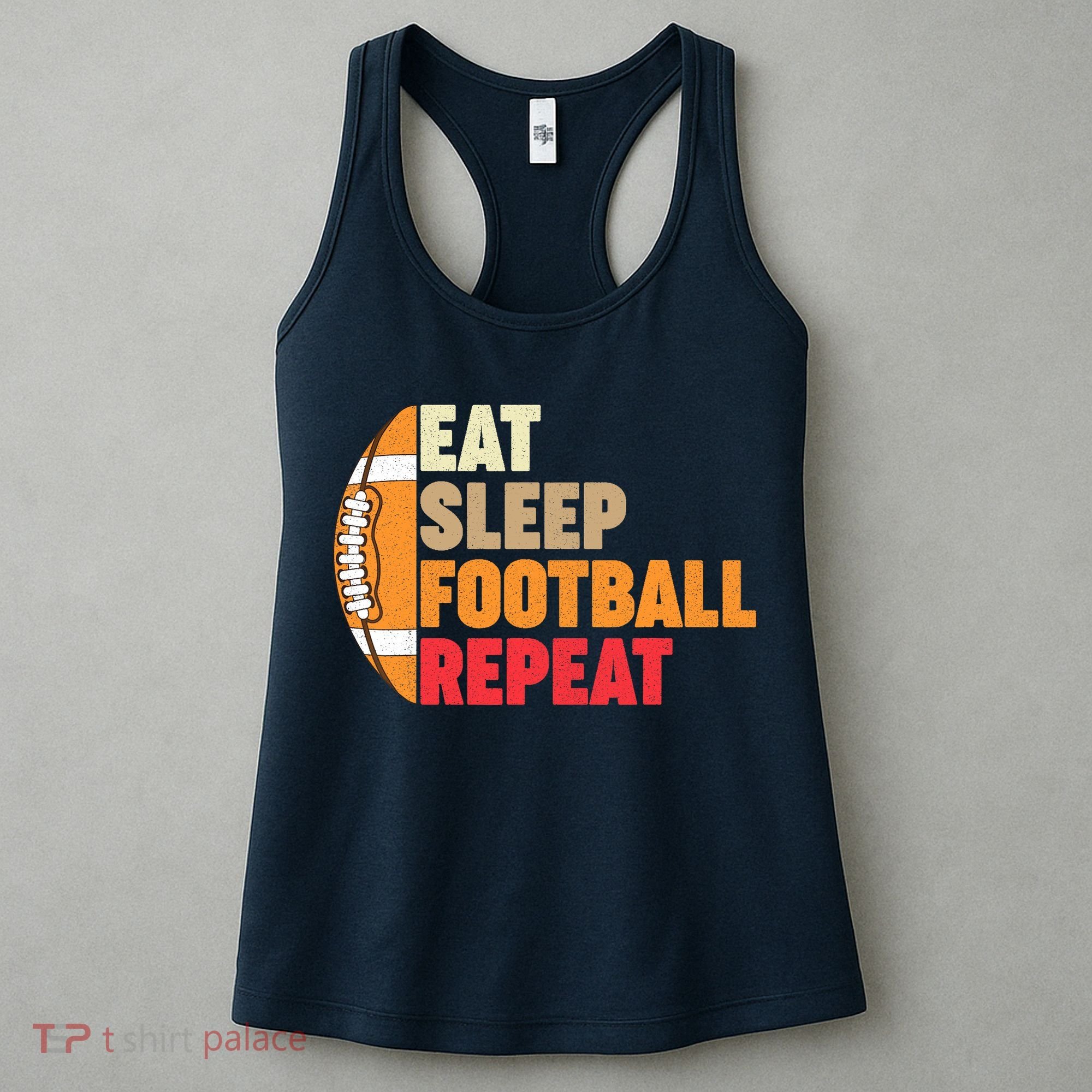 American Football Eat Sleep Football Repeat Women's Tank Top