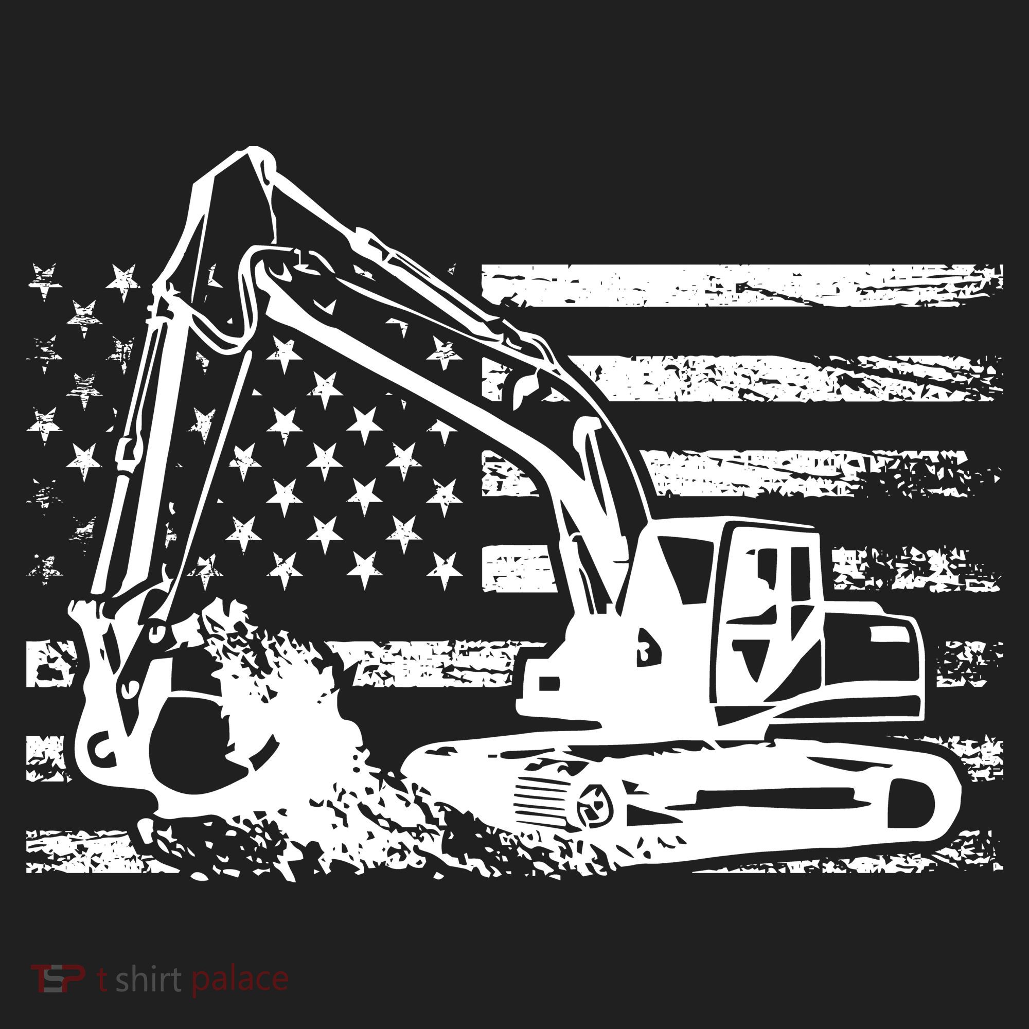 American Flag Excavator Women's Sweatshirt