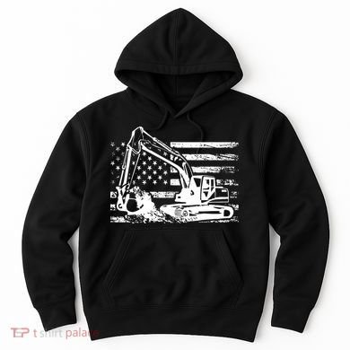 American Flag Excavator Hoodie