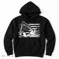 American Flag Excavator Hoodie thumb 0