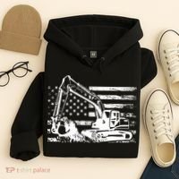 American Flag Excavator Hoodie thumb 4