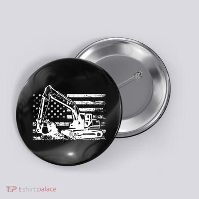 American Flag Excavator Button