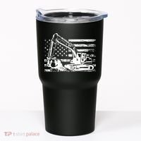 American Flag Excavator Tumbler thumb 0