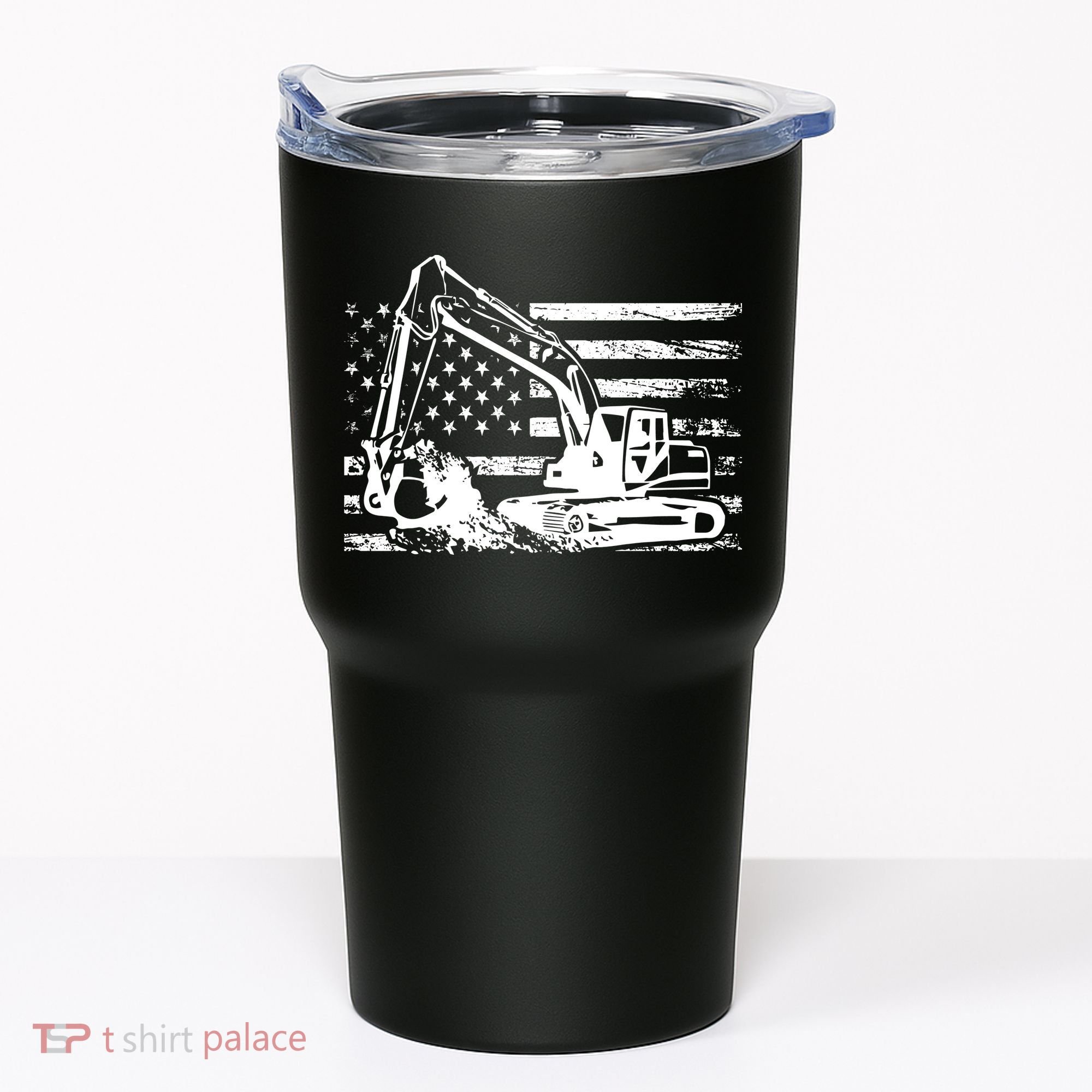 American Flag Excavator Tumbler