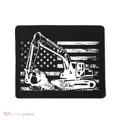 American Flag Excavator Mousepad