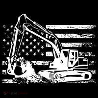 American Flag Excavator Mousepad thumb 1