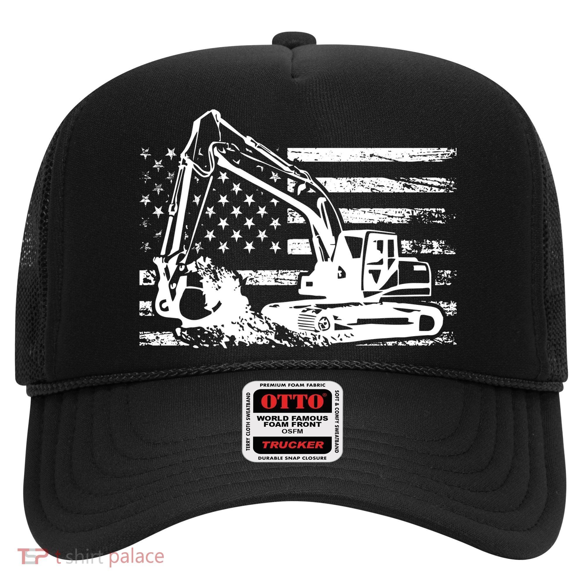 American Flag Excavator Hat