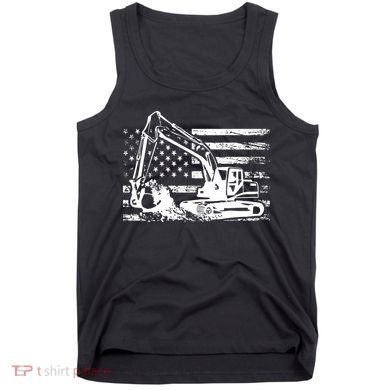 American Flag Excavator Tank Top