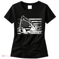 American Flag Excavator Women's T-Shirt thumb 0