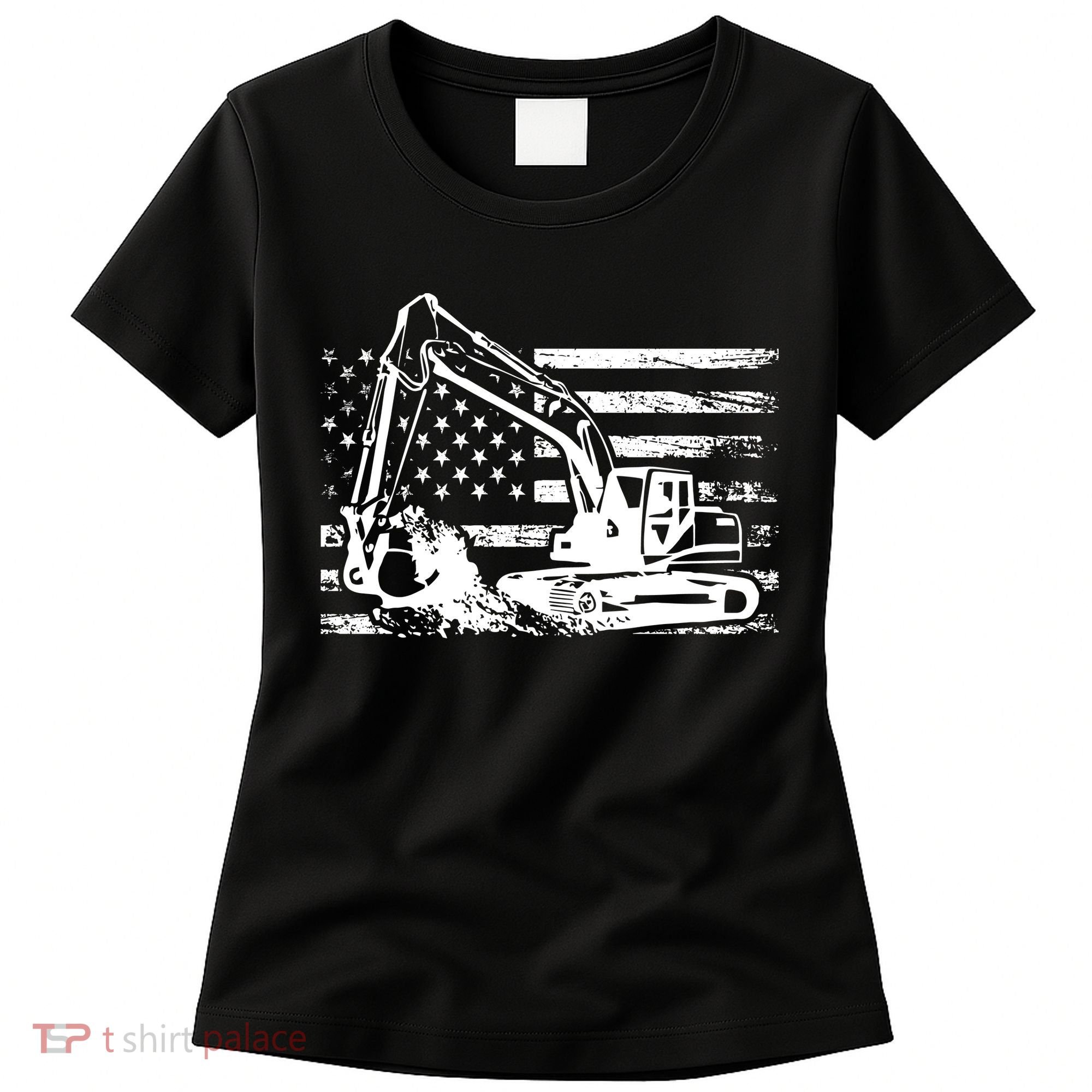American Flag Excavator Women's T-Shirt