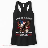 American Flag Eagle 4th Of July Land Of The Free Women's Tank Top thumb 0
