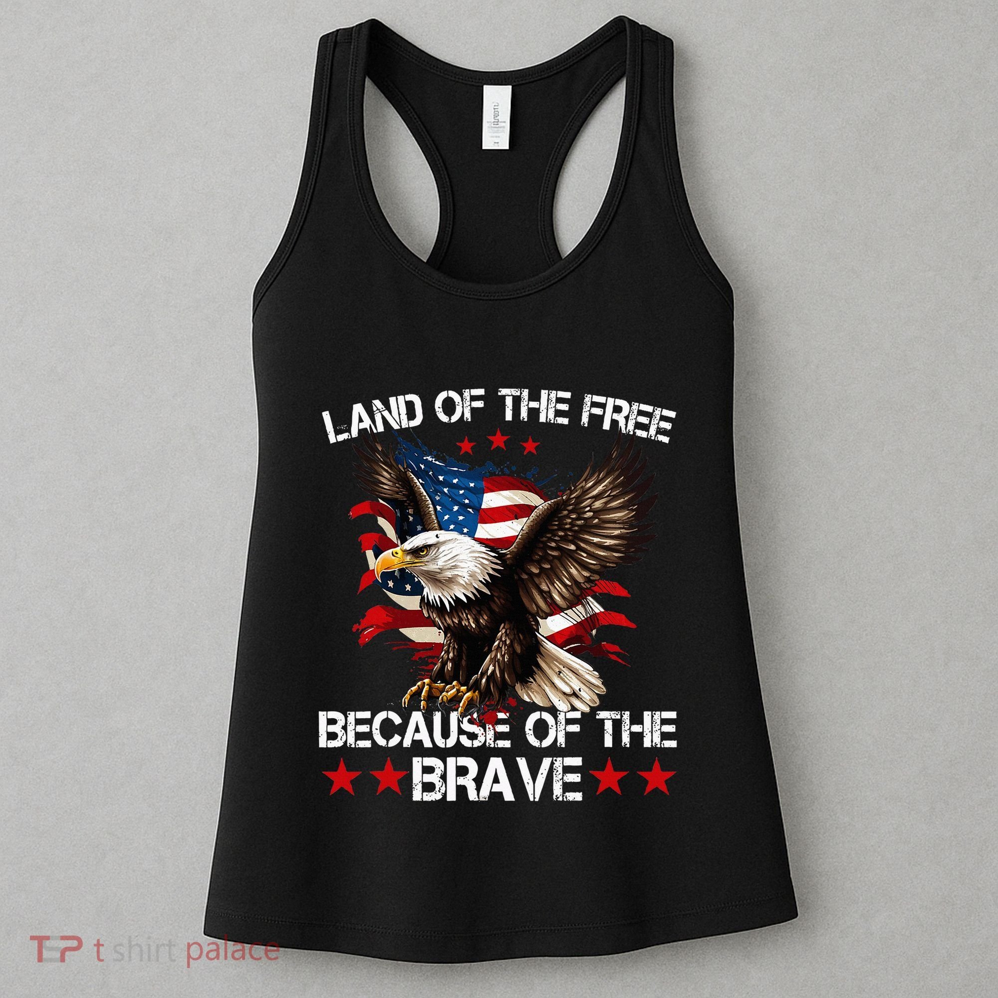 American Flag Eagle 4th Of July Land Of The Free Women's Tank Top