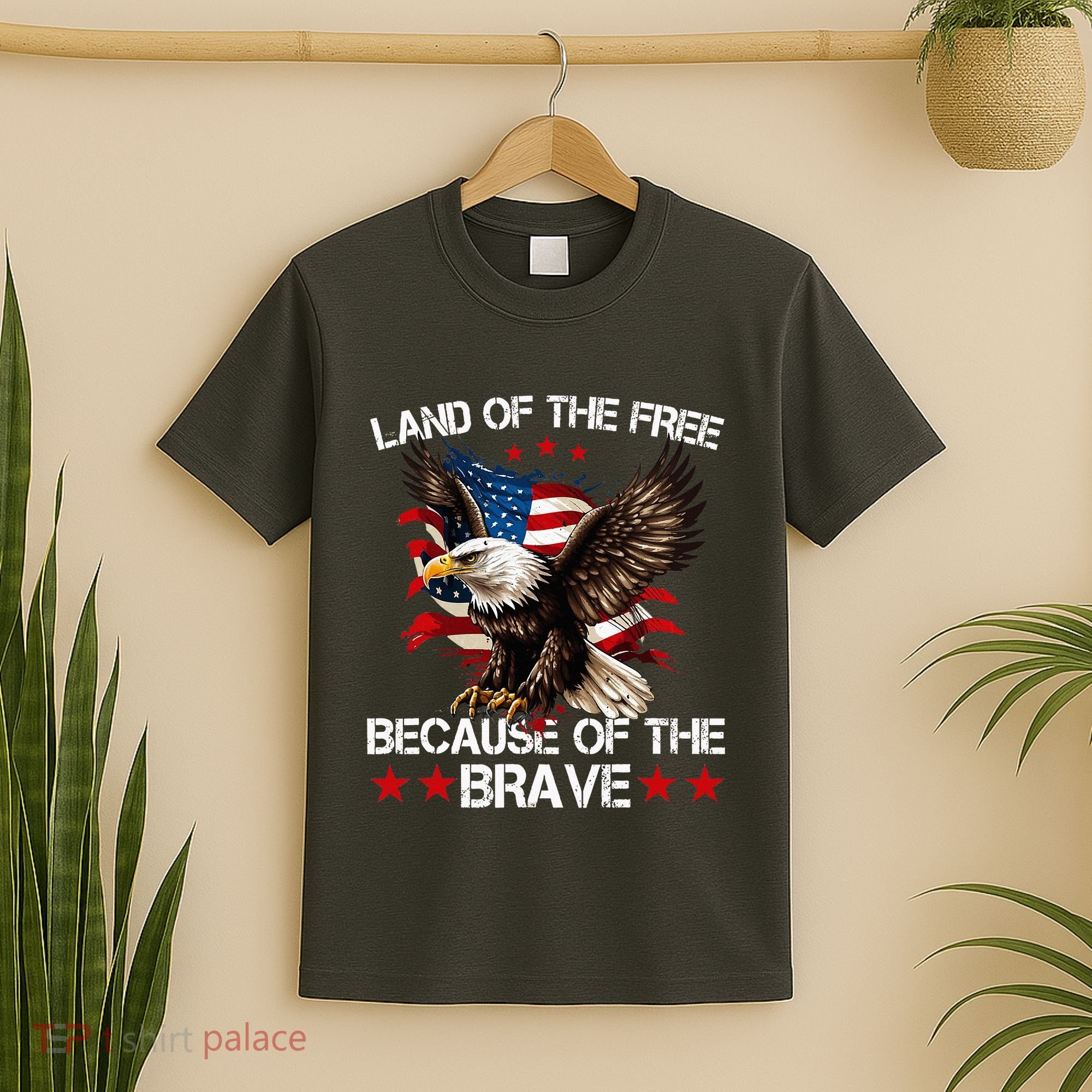 American Flag Eagle 4th Of July Land Of The Free T-Shirt