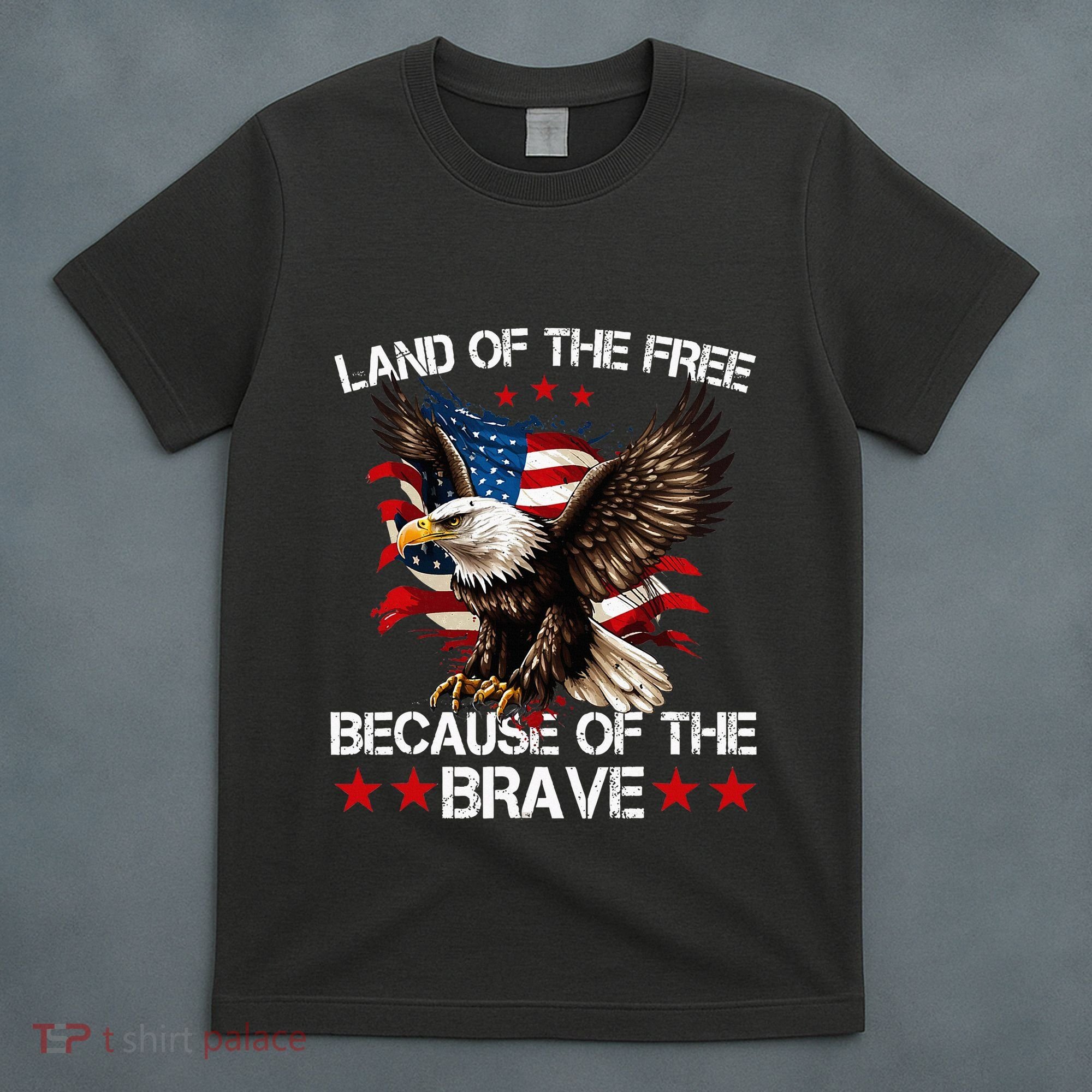 American Flag Eagle 4th Of July Land Of The Free T-Shirt