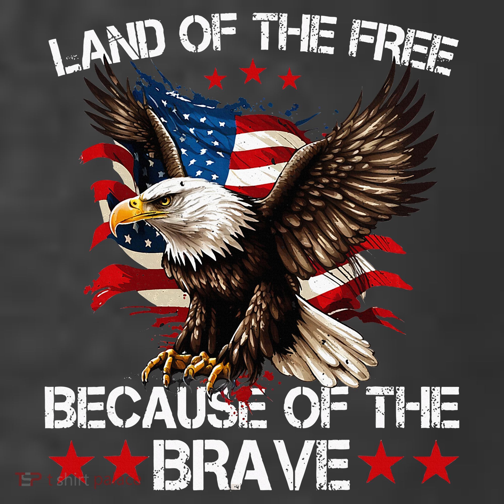 American Flag Eagle 4th Of July Land Of The Free T-Shirt