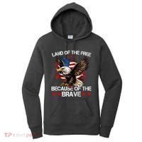 American Flag Eagle 4th Of July Land Of The Free Women's Hoodie thumb 0