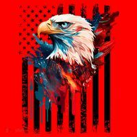 American Flag Eagle Patriots America Eagle Santa Hat thumb 1
