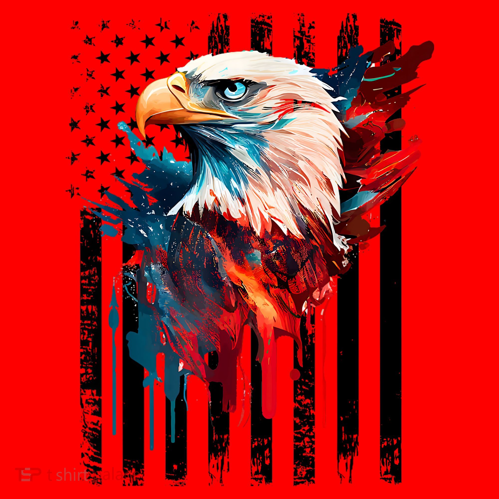 American Flag Eagle Patriots America Eagle Santa Hat