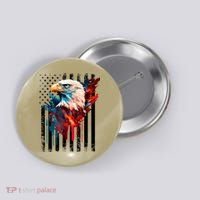 American Flag Eagle Patriots America Eagle Button thumb 0
