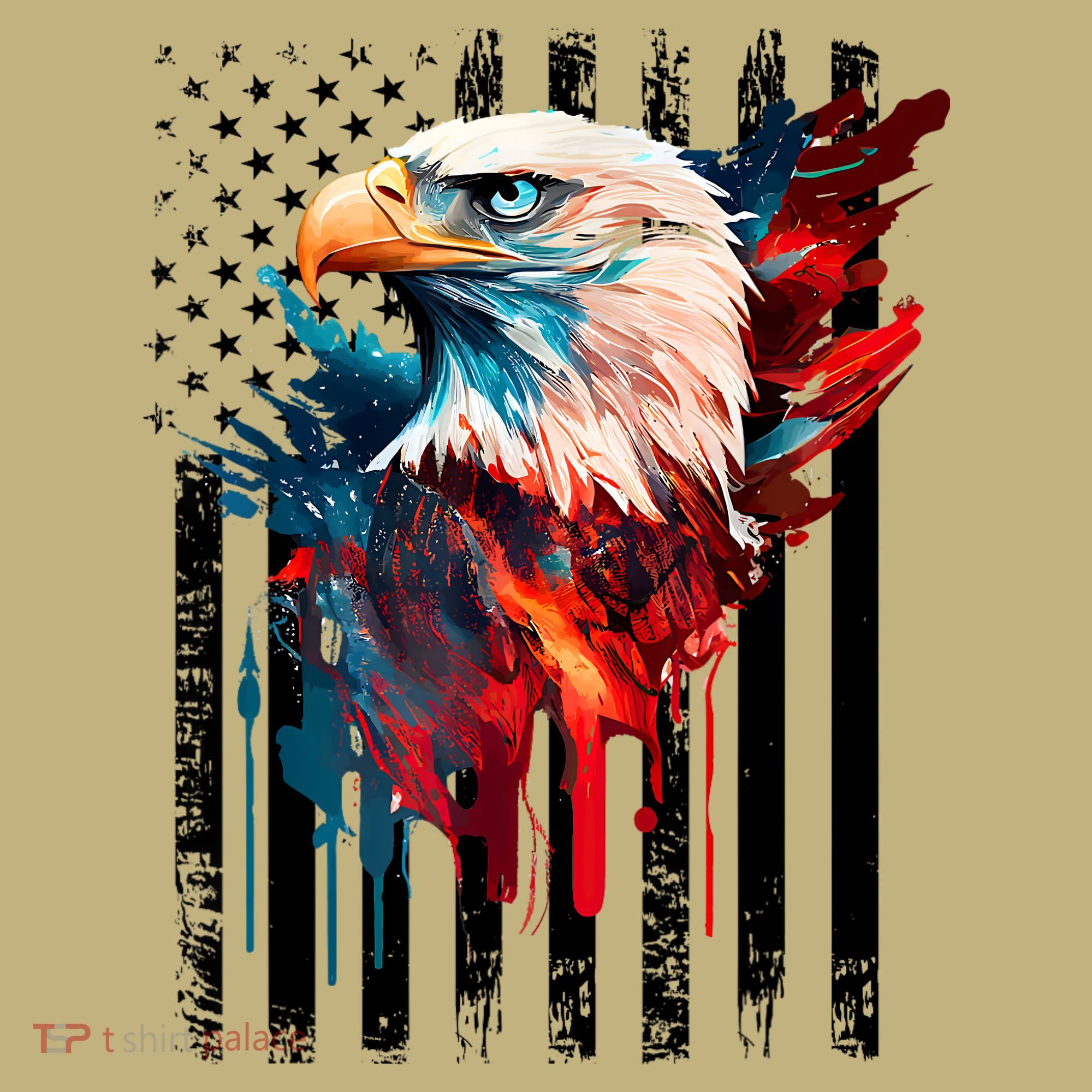 American Flag Eagle Patriots America Eagle Button