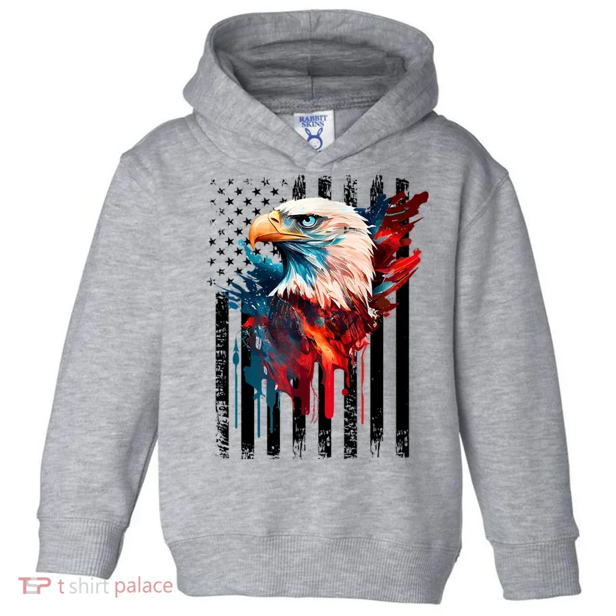 American Flag Eagle Patriots America Eagle Toddler Hoodie