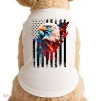 American Flag Eagle Patriots America Eagle Doggie Tank thumb 0