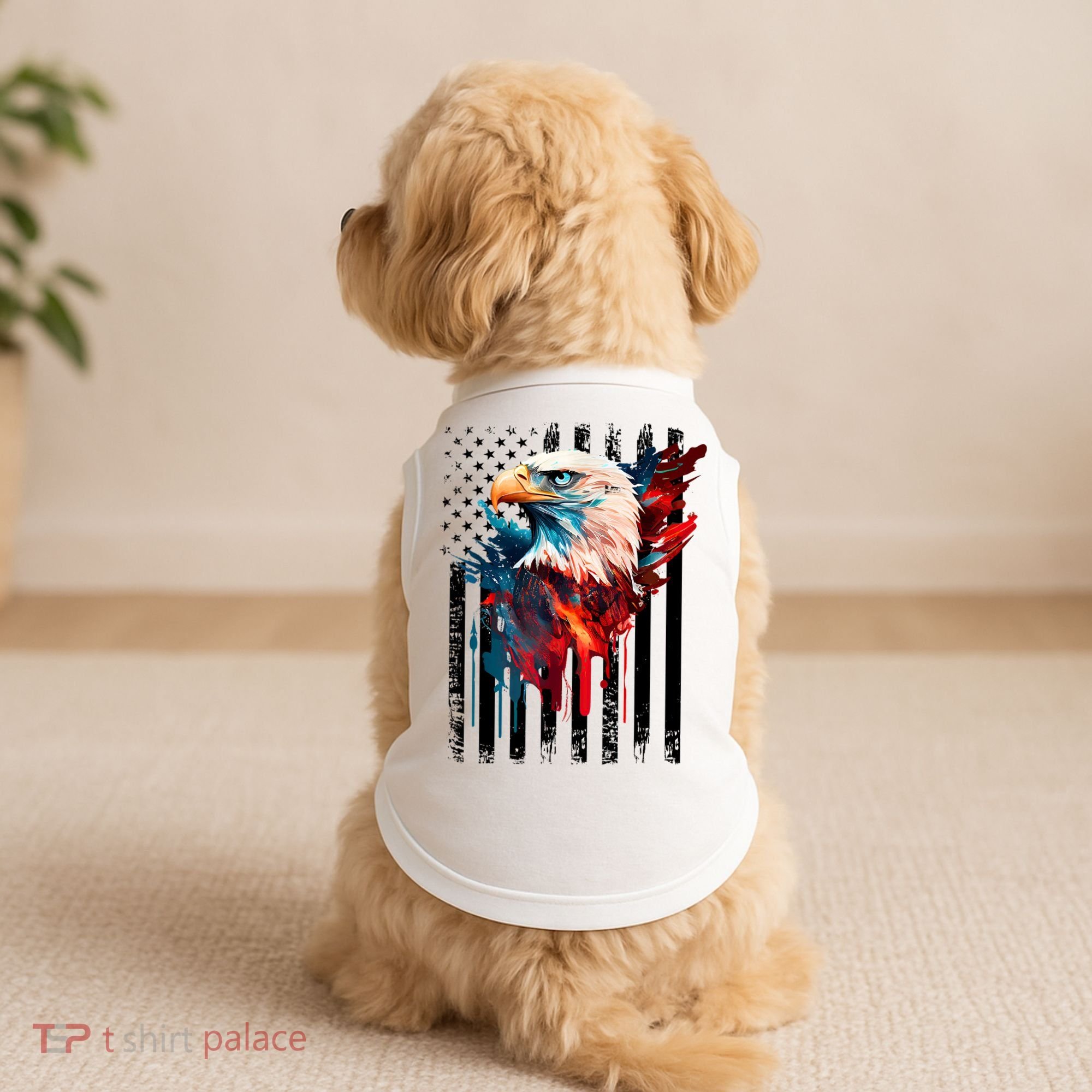 American Flag Eagle Patriots America Eagle Doggie Tank