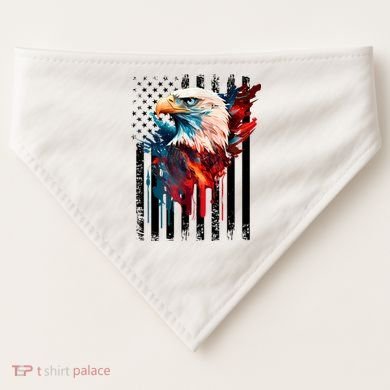 American Flag Eagle Patriots America Eagle USA-Made Doggie Bandana