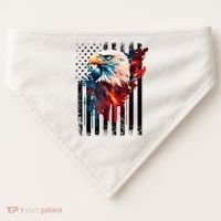 American Flag Eagle Patriots America Eagle USA-Made Doggie Bandana thumb 0