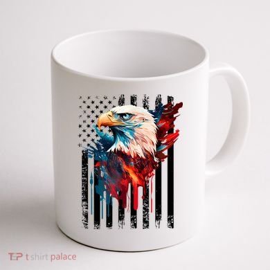 American Flag Eagle Patriots America Eagle Coffee Mug back