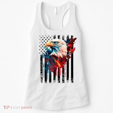 American Flag Eagle Patriots America Eagle Women's Tank Top