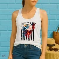 American Flag Eagle Patriots America Eagle Women's Tank Top thumb 2