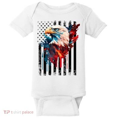 American Flag Eagle Patriots America Eagle Baby Bodysuit